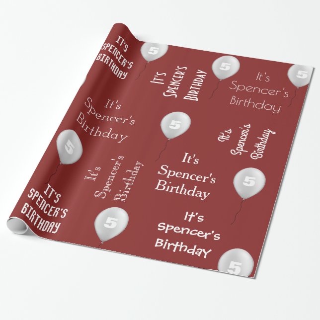 Personlig Namn och ålder Presentpapper (Utrullad)