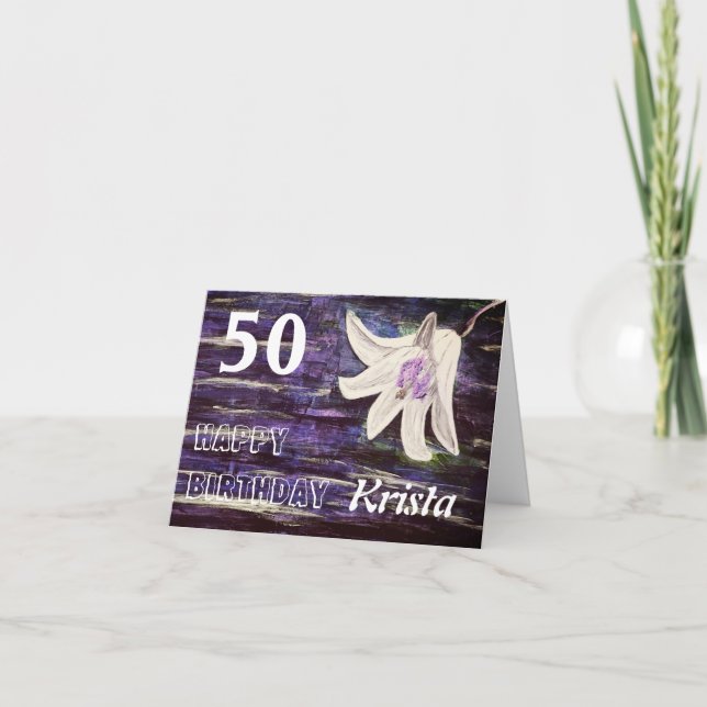 Personlig Namn och Grattis på födelsedagen Kort (Framsida)