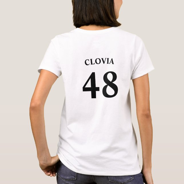 Personlig namn och Jersey-nummer T Shirt (Baksida)