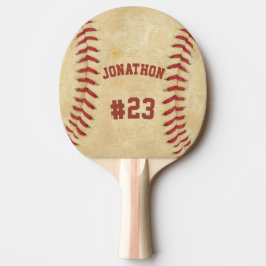Personlig Namn och Number Baseball Pingisracket