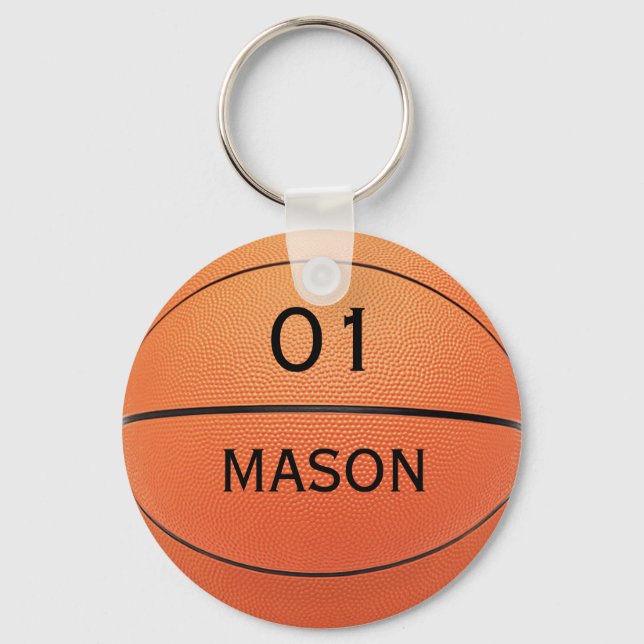 Personlig Namn och Number Basketball Sports Nyckelring (Framsida)