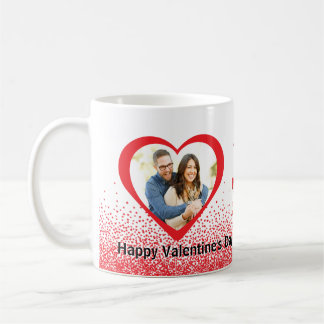 Personlig Namn och Photo Valentine Kaffemugg