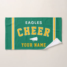 Personlig namn- och skoltörduken för cheerleading,