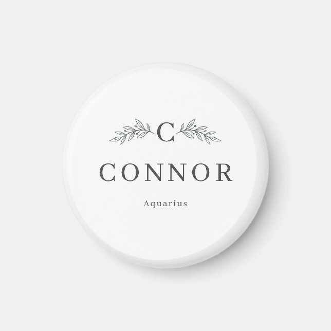 Personlig Namn och Zodiakmagnet Magnet (Framsidan)