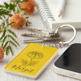 Personlig Namn oktober Marigold Birth Flower