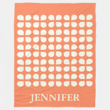 Personlig Namn Orange Cream Retro Geometric