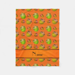 Personlig namn orange fleecefilt