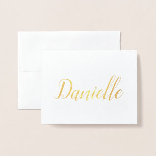 Personlig Namn Översikt Danielle Folierat Kort