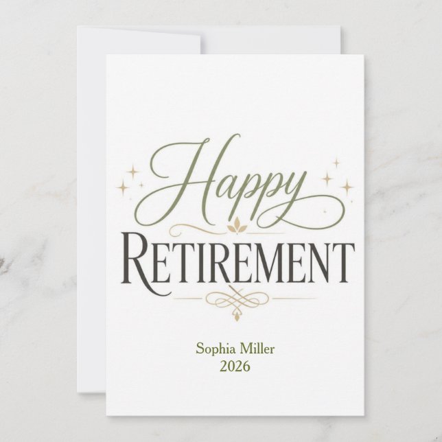 Personlig Namn på Glad Pension Kort (Framsida)