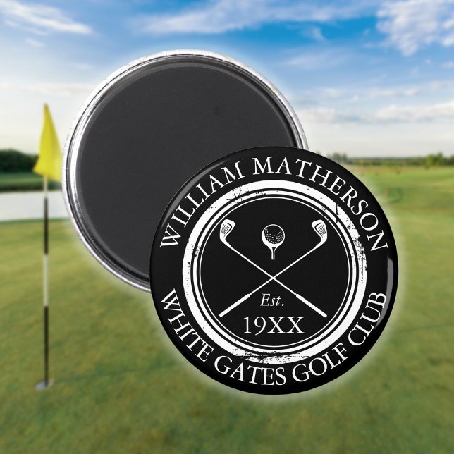 Personlig namn på golfklubb Åldersstämpel Magnet (Personalized Golf Club Name Golf Aged Stamp Magnet)