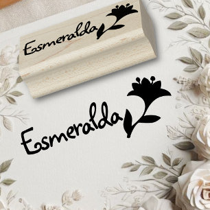 Personlig Namn på luttulippsblommans symbol Stämpel