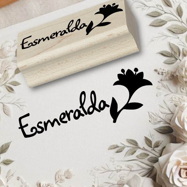 Personlig Namn på luttulippsblommans symbol Stämpel (Skapare uppladdad)