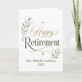 Personlig Namn på Pension Kort