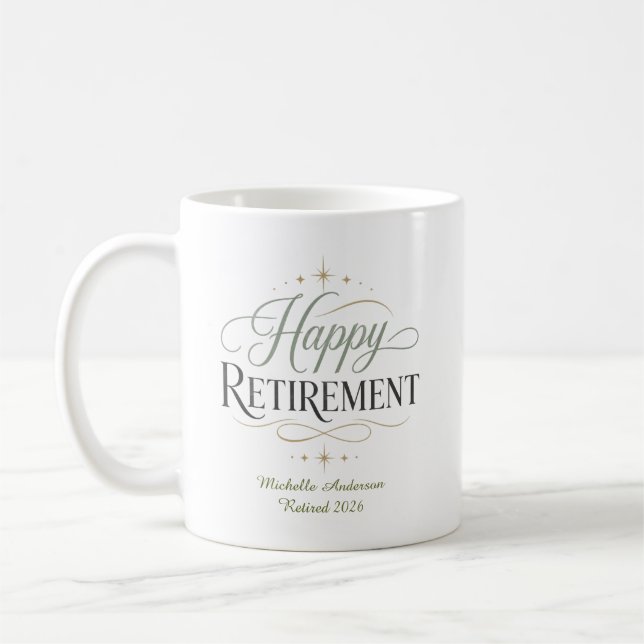 Personlig Namn på Pensionär Kaffemugg (Vänster)