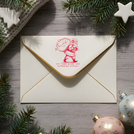 Personlig Namn på Santa's Sack-Returadressen Självfärgande Stämpel