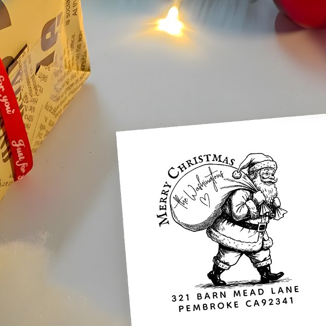 Personlig Namn på Santa's Sack-Returadressen Stämpel (Skapare uppladdad)