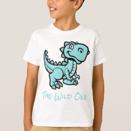 Personlig namn på Teal T Rex-dinosaurie Shirt