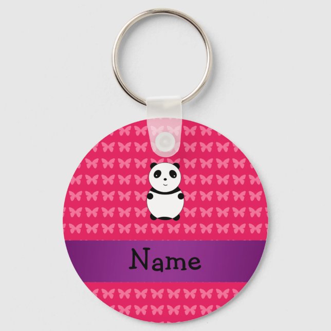 Personlig namn panda nyckelring (Framsida)