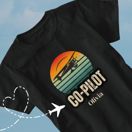 Personlig Namn par Matching PILOT Sunset T Shirt