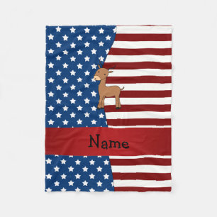 Personlig namn Patriotic impala Fleecefilt