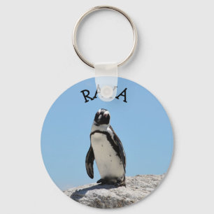 Personlig Namn Penguin Nyckelring