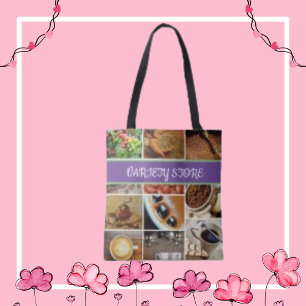 Personlig Namn Photo Collage Coffee Drink Bean Tygkasse