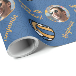 Personlig Namn Photo Sport Volleyball Birthday Presentpapper
