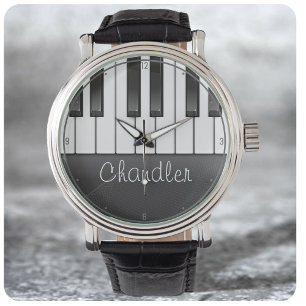 Personlig NAMN Pianist Piano Nycklar Music Lärare Armbandsur