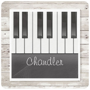 Personlig NAMN Pianist Piano Nycklar Music Lärare Pappersservett