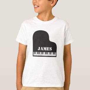 Personlig Namn Pianist Piano Nycklar T Shirt
