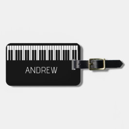 Personlig Namn Piano Musician Gift Bagagebricka