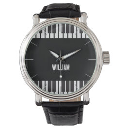 Personlig Namn Piano Tangentbord Musician's Armbandsur