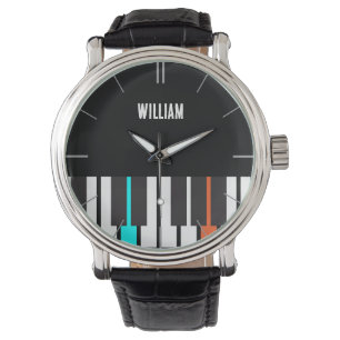 Personlig Namn Piano Tangentbord Musician's Armbandsur