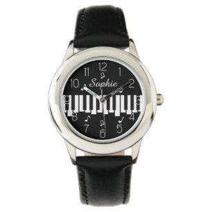 Personlig Namn Piano Tangentbord Musician's Armbandsur