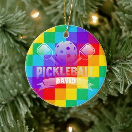 Personlig Namn Pickle boll Pride Julgransprydnad Keramik
