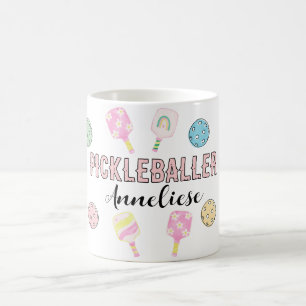 Personlig Namn Pickleballer pickleball paddle Kaffemugg