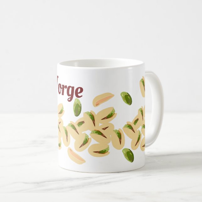 Personlig Namn Pistachio Nöt Kaffemugg (Framsida höger)