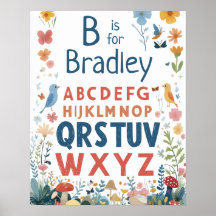 Personlig Namn Pojke Nursery Alphabet