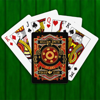 personlig Namn Poker Klubb Retro för spel Casinokort