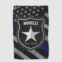 Personlig NAMN Polisman Sheriff Polis Flagga
