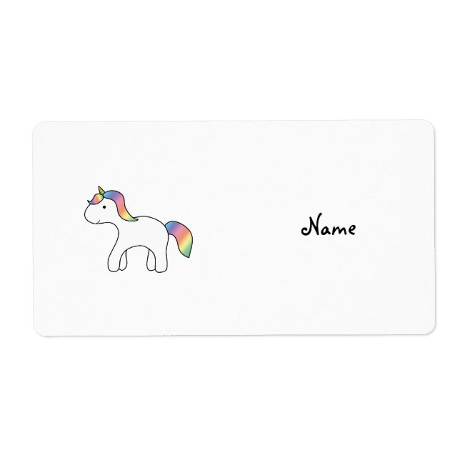 Personlig namn Rainbow baby unicorn Fraktsedel (Framsidan)