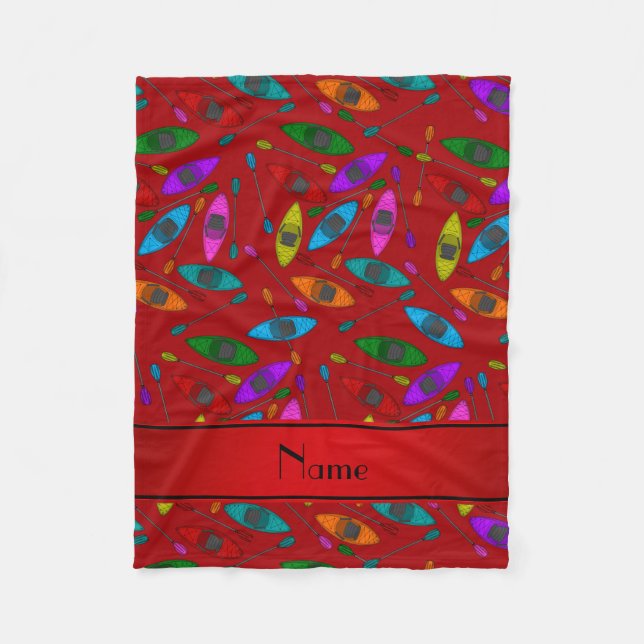 Personlig namn rainbow kayaks fleecefilt (Framsidan)