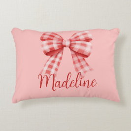Personlig Namn Red Coquette Bow accent Pillow Prydnadskudde