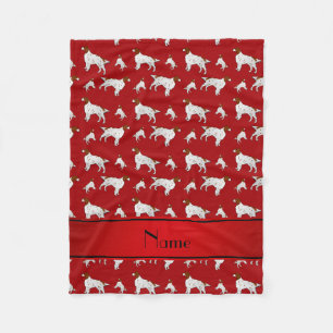 Personlig namn red English Setter Fleecefilt