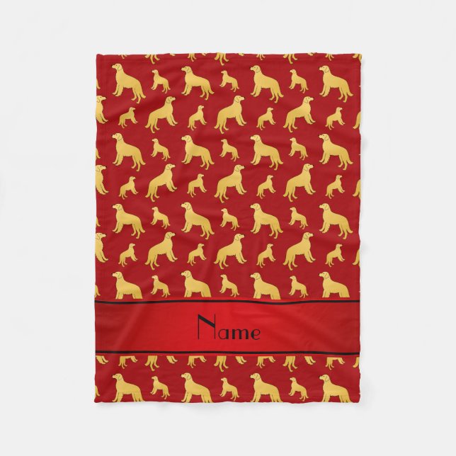 Personlig namn red Golden Retriever hundar Fleecefilt (Framsidan)