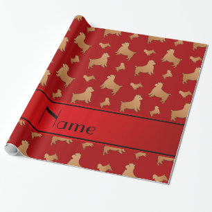 Personlig namn red Norwich Terrier hundar Presentpapper