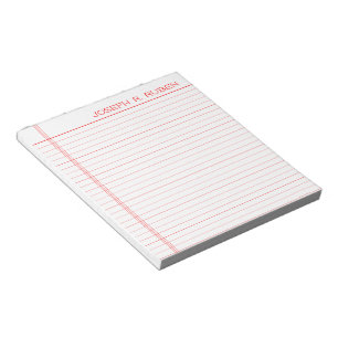 Personlig Namn Red Papper bärbar dator Anteckningsblock