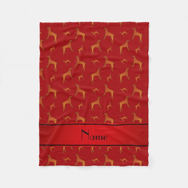Personlig namn red Rhodesian ridgeback hundar Fleecefilt (Framsidan)
