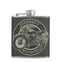 Personlig NAMN Retro Militär Motorcykel Biker