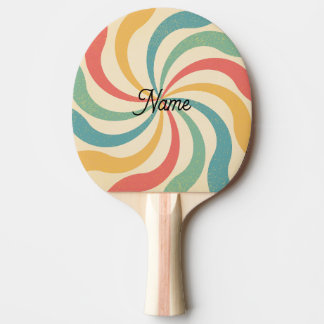 Personlig Namn Retro Rand typografi Pingisracket